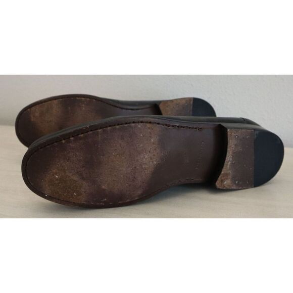 Domani 18-1000 Men's Sz 11M Black Woven Round Toe Dress Slip-On Loafers - Picture 4 of 8